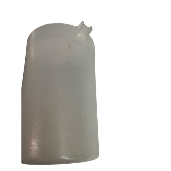 Tupperware White Opaque Pitcher with Blue top Push Button to Remove Top - Picture 4 of 5